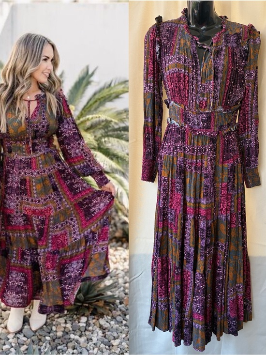 Olivaceous Dresses & Skirts - Olivaceous Medium Long Sleeve Maxi Dress